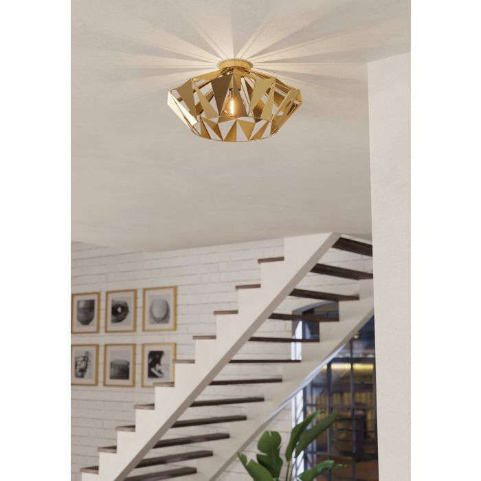 Eglo Deckenleuchte Carlton gold Ø 47 cm E27  Deckenlampen & Kronleuchter, NEU