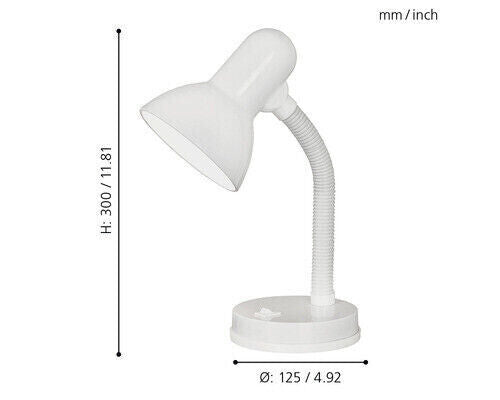 Eglo Tischleuchte Basic weiß 30 cm E27  Tischleuchte, NEU, Lampe, Sparen,
