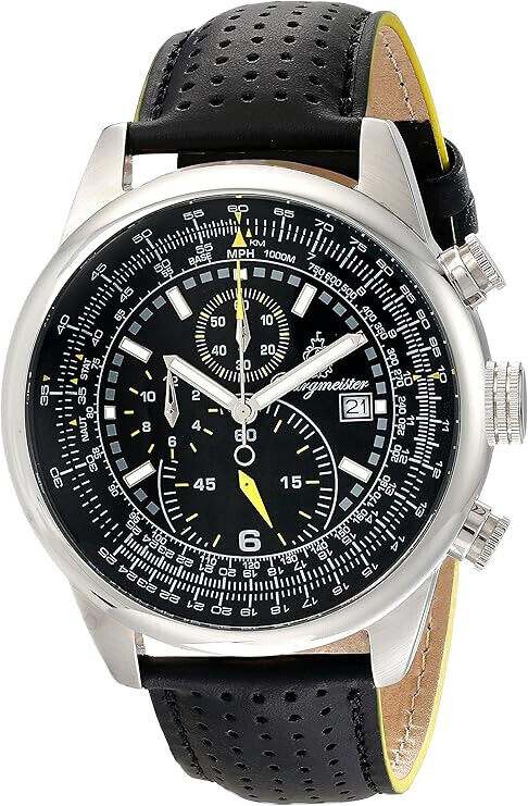 Burgmeister Armbanduhr für Herren mit Analog-Anzeige, Quarz-Uhr mit Edelstahl