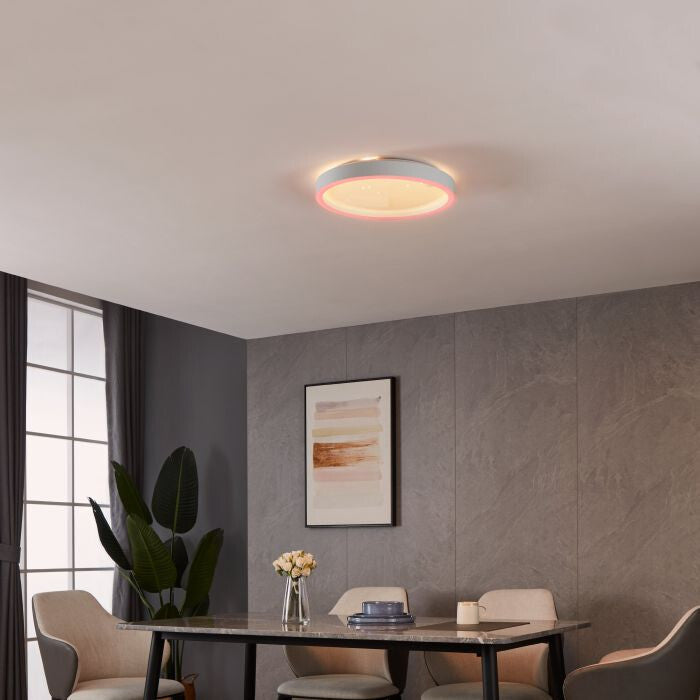 Eglo 900408 MONTEMORELOS-Z LED Deckenleuchte 17,8W Ø420mm Weiss steuerbare Licht