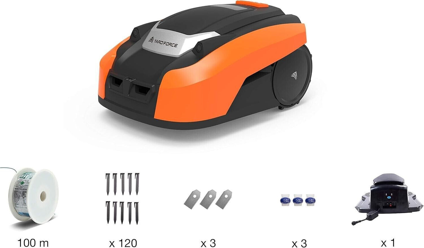 Yard Force Mähroboter X50i bis 500 qm - selbstfahrender Roboter mit WLAN - App