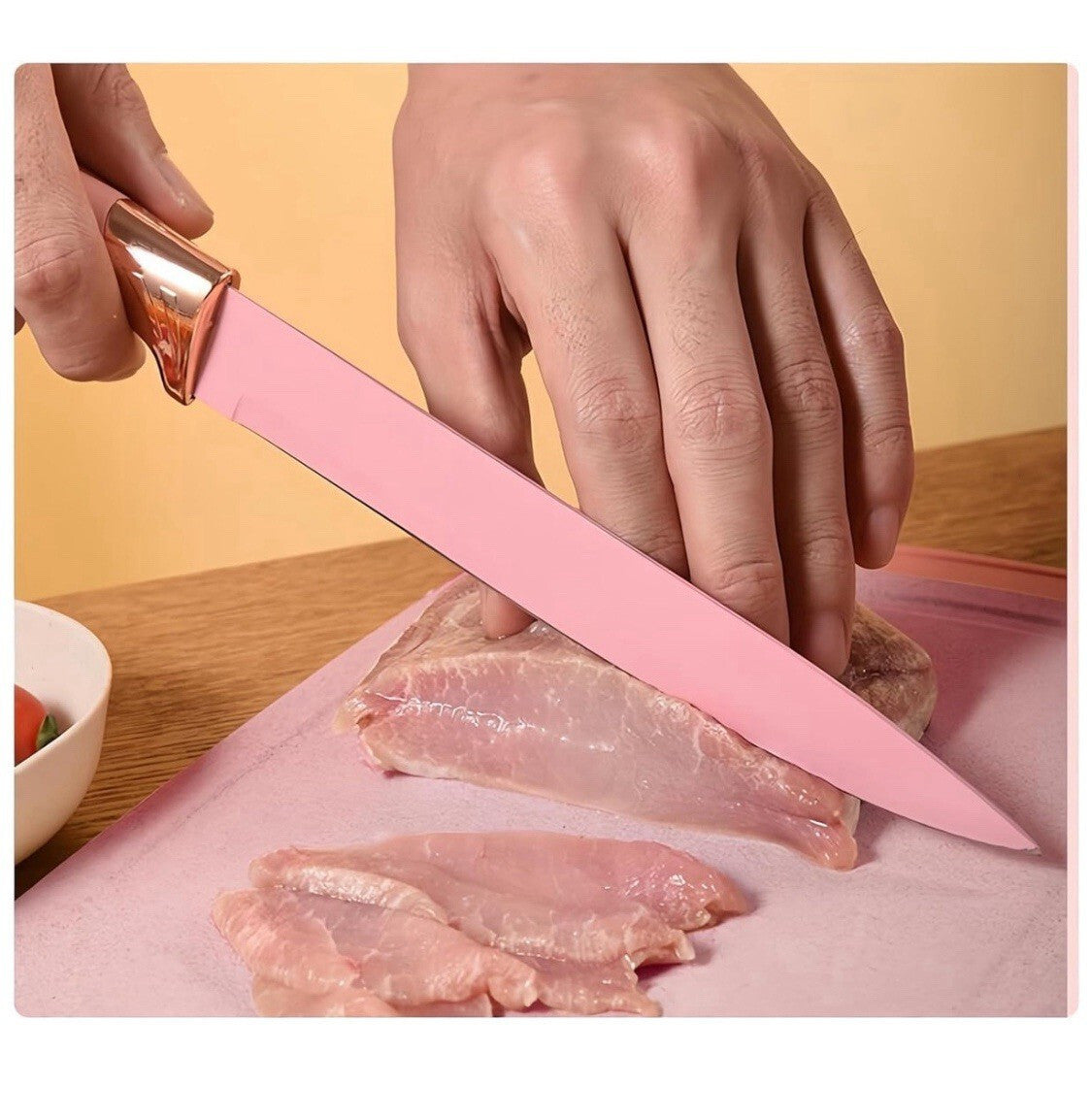 Messer Kochmesser Messerständer Messerset 7-tlg. Royalty Line pink RL-NC07P