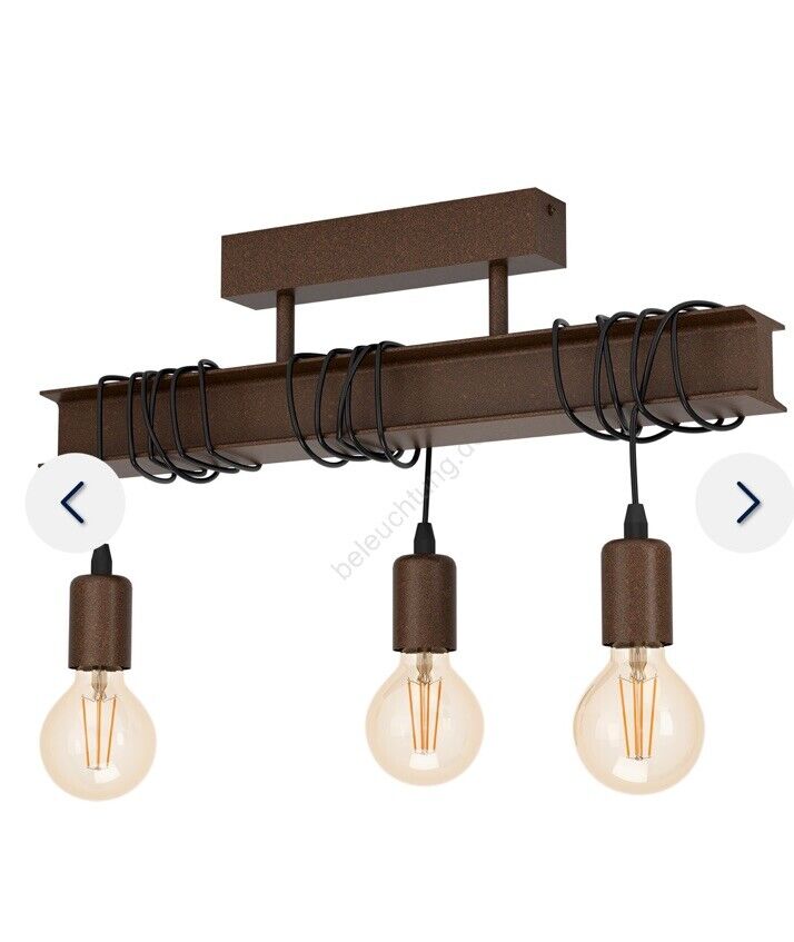 Eglo - Aufsatzkronleuchter 3xE27/60W/230V, 43508, Medbourne, Rustikal, Modisch