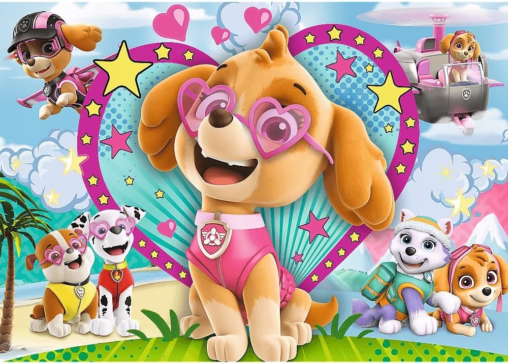 B2B-Angebot Trefl, Puzzle Glitter, Im Schein von Skye, PAW Patrol, 100 Teile im 10er-Set erhältlich – ideal für Wiederverkäufer und den Handel.