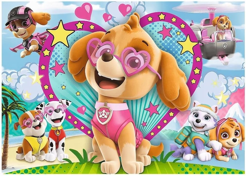 B2B-Angebot Trefl, Puzzle Glitter, Im Schein von Skye, PAW Patrol, 100 Teile im 10er-Set erhältlich – ideal für Wiederverkäufer und den Handel.