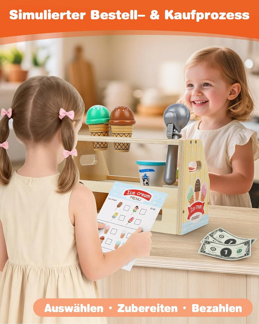 B2B-Angebot KidMigo Eisdiele Kinder aus Holz  im 5er-Set erhältlich – ideal für Wiederverkäufer und den Handel.