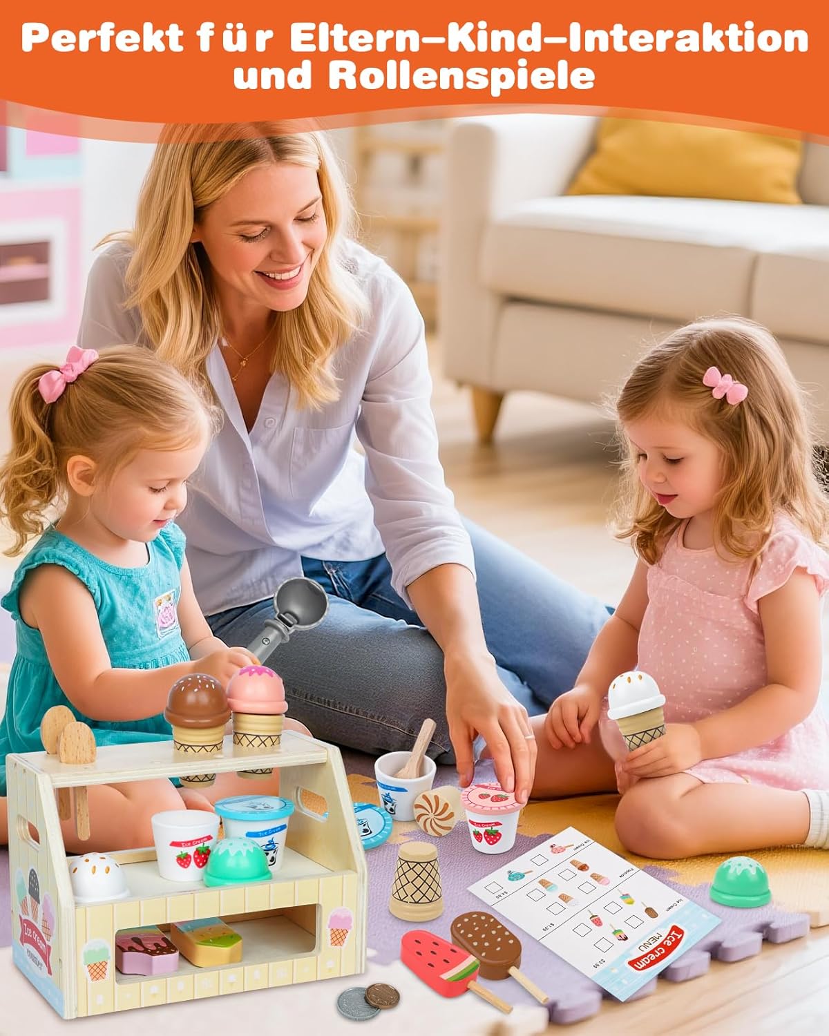 B2B-Angebot KidMigo Eisdiele Kinder aus Holz  im 5er-Set erhältlich – ideal für Wiederverkäufer und den Handel.