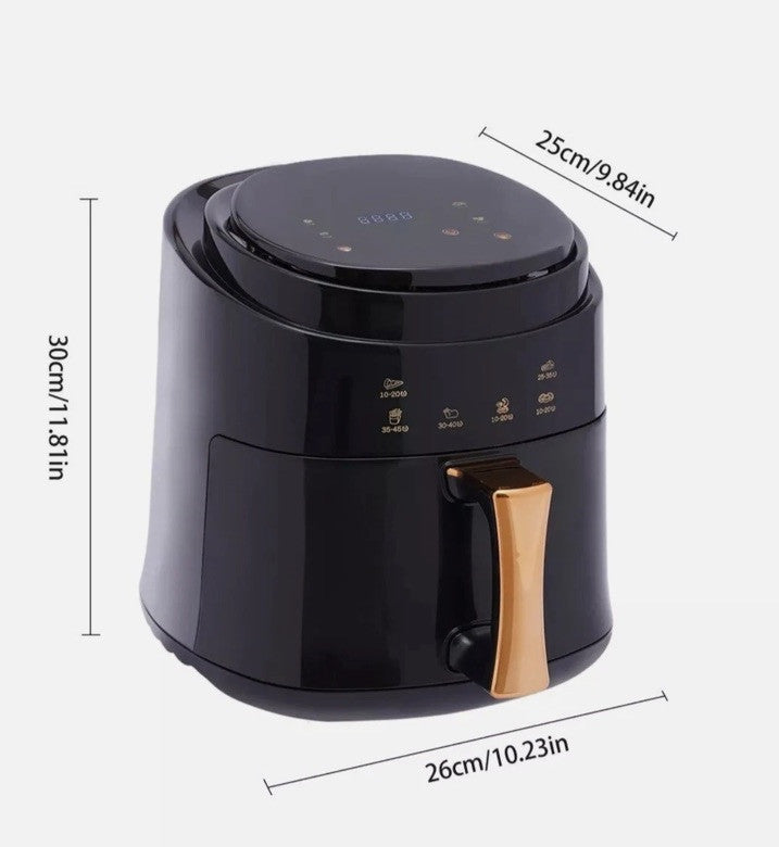 8L Heißluftfritteuse mit digitalem LED-Touchscreen Air Fryer  60-200℃ 1400W